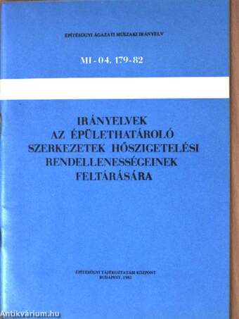 Irányelvek az épülethatároló szerkezetek hőszigetelési rendellenességeinek feltárására