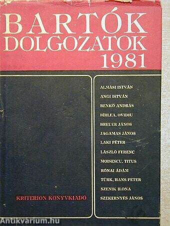 Bartók-dolgozatok 1981