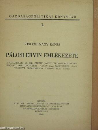 Pálosi Ervin emlékezete