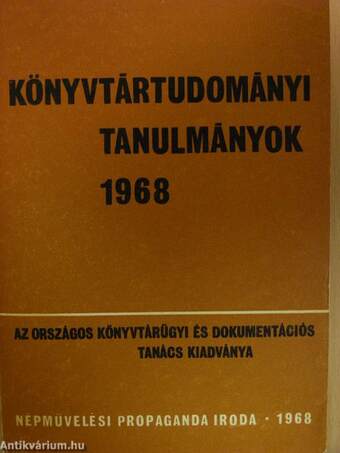 Könyvtártudományi tanulmányok 1968