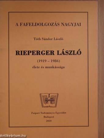 Rieperger László élete és munkássága