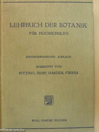 Lehrbuch der Botanik für Hochschulen