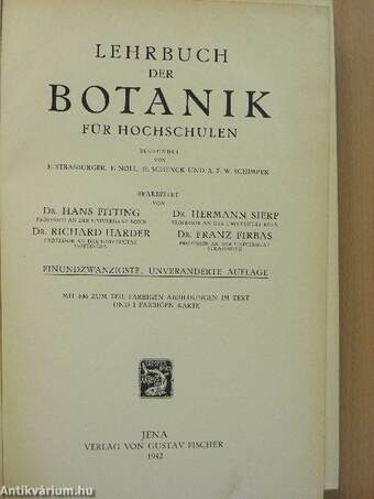 Lehrbuch der Botanik für Hochschulen