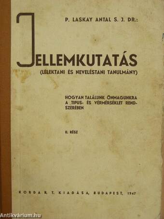 Jellemkutatás II.