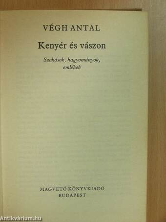 Kenyér és vászon