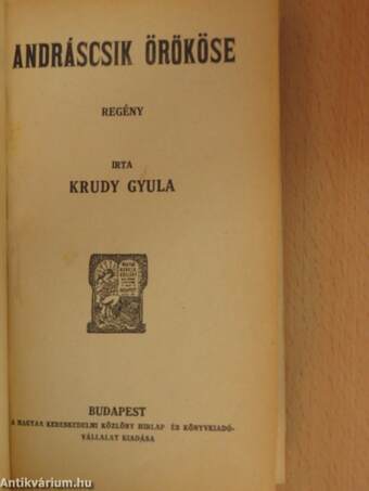 Andráscsik örököse/A pajzsos ember