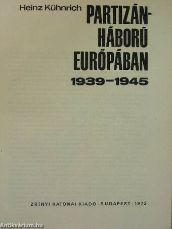 Partizánháború Európában 1939-1945