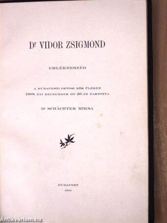 Dr. Vidor Zsigmond