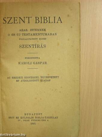 Szent Biblia