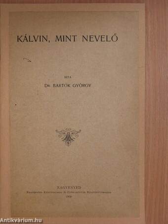 Kálvin, mint nevelő