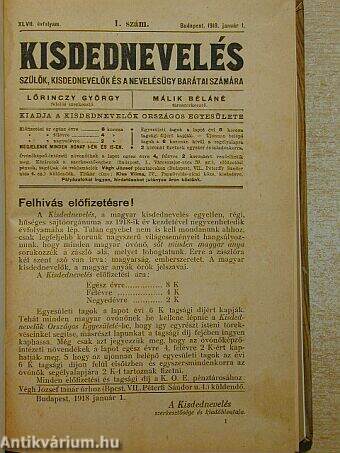 Kisdednevelés 1918.