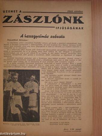 Üzenet a Zászlónk ifjúságának 1945. október