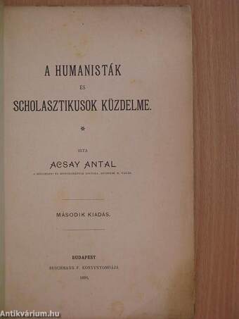 A humanisták és scholasztikusok küzdelme