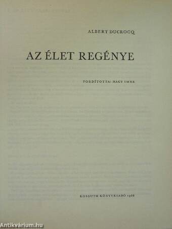 Az élet regénye