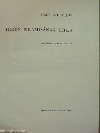 Hiren piramisának titka