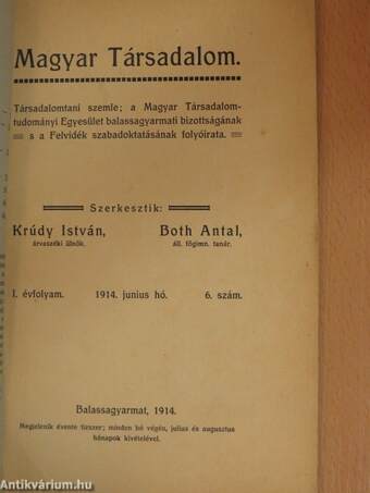 Magyar Társadalom 1914. junius