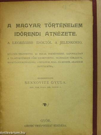 A magyar történelem időrendi átnézete