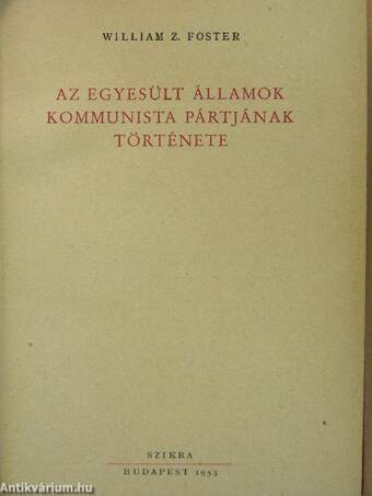 Az Egyesült Államok Kommunista Pártjának története