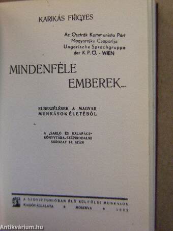 Mindenféle emberek (minikönyv)