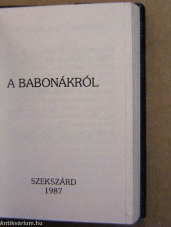 A babonákról (minikönyv)