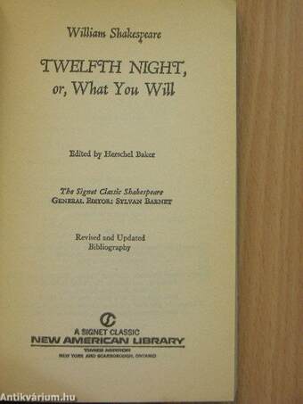 Twelfth Night, or, What You Will