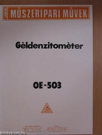 Géldenzitométer OE-503