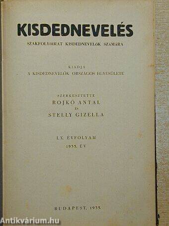 Kisdednevelés 1935-1936.