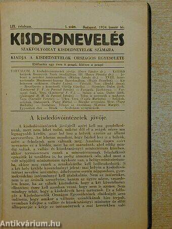 Kisdednevelés 1934.