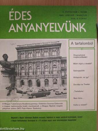 Édes anyanyelvünk 1980. január-december