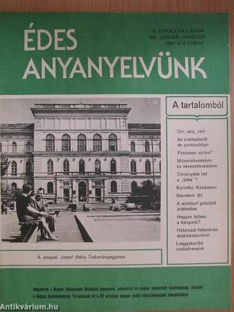 Édes anyanyelvünk 1981. január-december