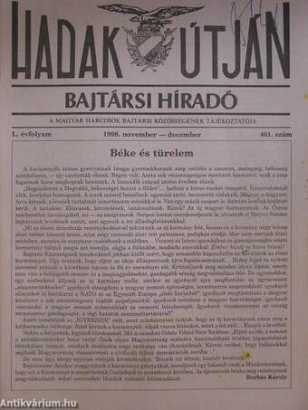 Hadak útján 1998. november-december