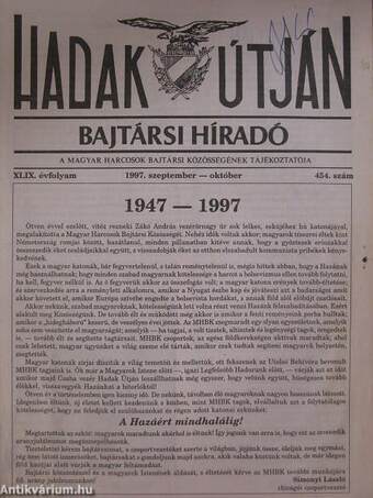 Hadak útján 1997. szeptember-október