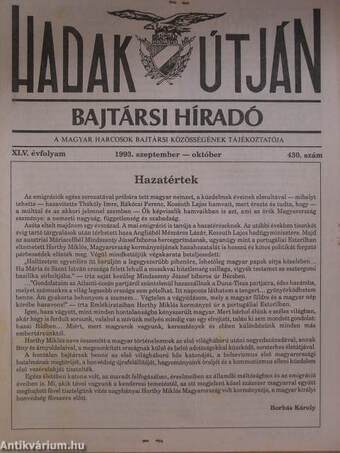 Hadak útján 1993. szeptember-október