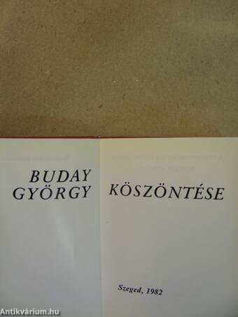 Buday György köszöntése (minikönyv)