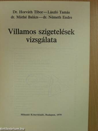 Villamos szigetelések vizsgálata