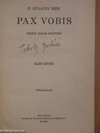 Pax Vobis I-III.