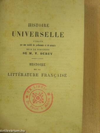 Histoire de la littérature francaise