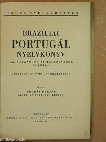 Brazíliai portugál nyelvkönyv