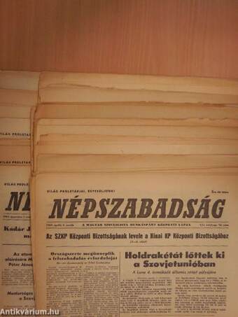 Népszabadság 1960, 1961, 1963. (vegyes számok) (13 db)