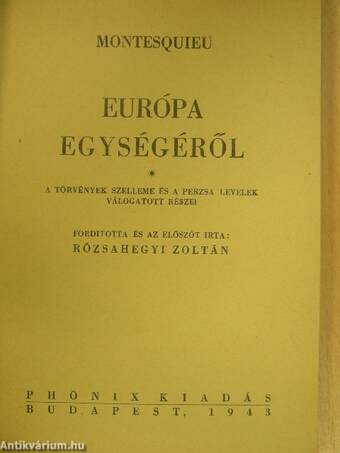 Európa egységéről