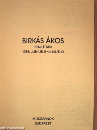 Birkás Ákos kiállítása