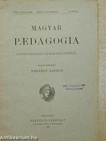 Magyar Paedagogia 1898. november