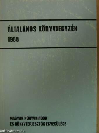 Általános könyvjegyzék 1988