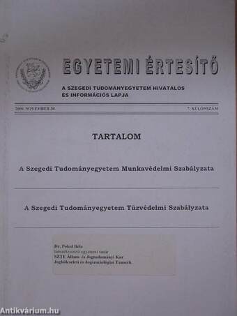 Egyetemi értesítő 2000. november 30.