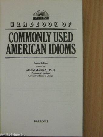 Handbook of Commonly Used American Idioms