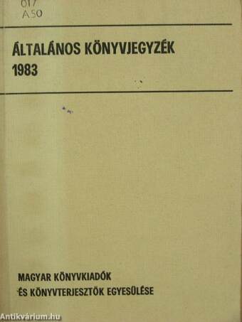 Általános könyvjegyzék 1983