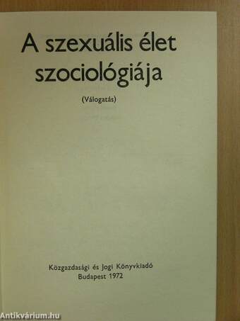 A szexuális élet szociológiája