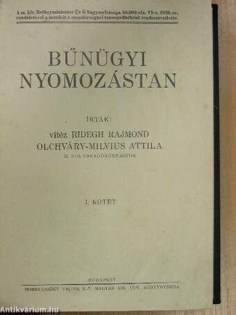 Bűnügyi nyomozástan I.