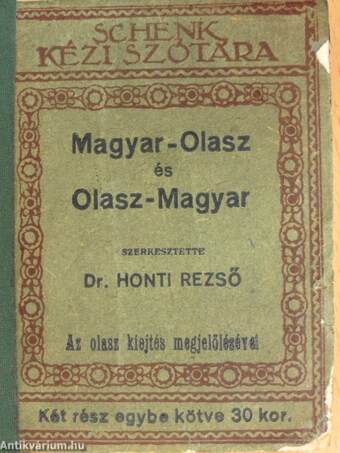 Magyar-olasz és olasz-magyar kéziszótár I-II.