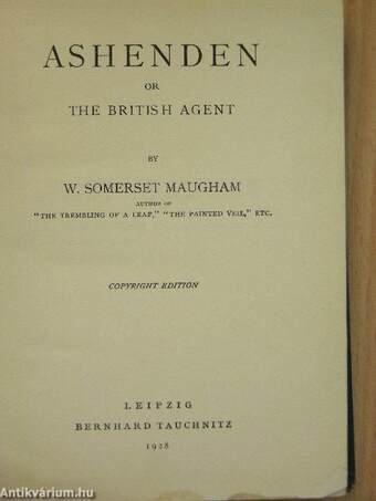 Ashenden or the British agent